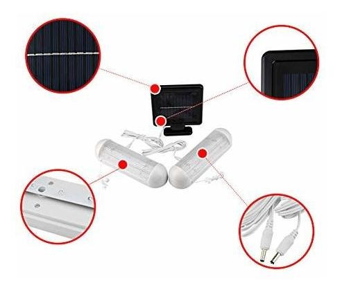 Luz Solar Led Cobertizo Garaje Recargable Energia Para