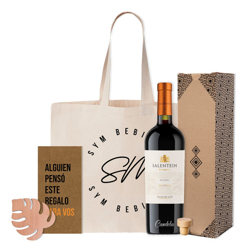 Combo Kit Vino Salentein Reserva Malbec Grabado