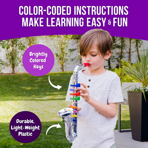 Saxofón De Juguete Click N Play Para Niños Con 8 Teclas De