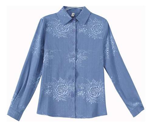 Camisas De Seda Con Estampado Floral Para Mujer, Blusa De Ma