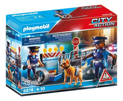 Set De Juego Playmobil 6924 City Action Policía Con Su Perro