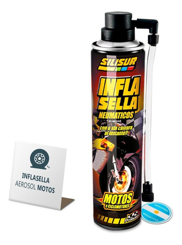 Infla Sella Neumáticos Autos, Aerosol 300gr Aplica Rápido