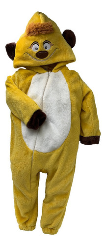 Mameluco Disney Timon Con Gorro Bordado 2 3 3x