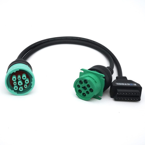 Exctool J1939 Divisor 9 Pin Verde Tipo 2 Dama Adaptador