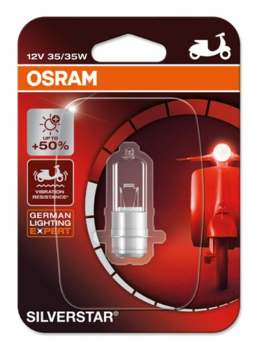 Bombillo Osram Moto Ba20d 12v  35 / 35w  Estandar