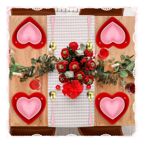 Nitial 12 Pcs Bowl Cazón Tazón En Forma De Corazón Lindo Taz