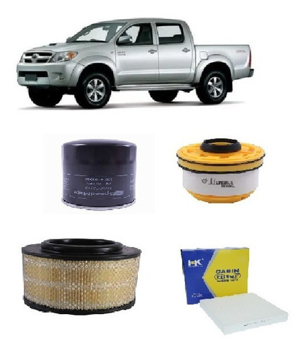 Kit De Filtros Toyota Hilux 2.5  3.0 2005-2015  1kd  2kd Kun