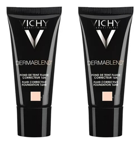 Set 2unidades - Vichy Dermablend Base De Maquillaje 30ml 25 Nude