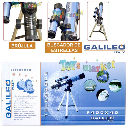 Imagen 3 de 10 de Telescopio Galileo Italy F400x40 Telescopios Astronomicos