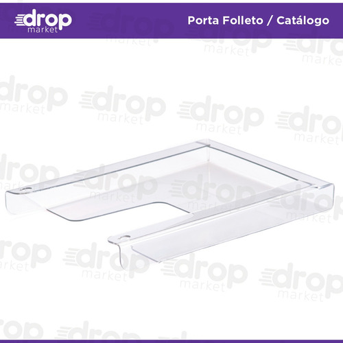 Imagen 4 de 10 de Porta Folletos Hojas Catálogos A4 Tipo Acrílico Pared X 10u.