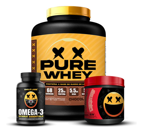 Omega 3 + Proteína De Chocolate + Creatina Smile Labz