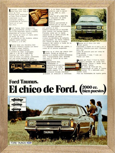 Ford Taunus 2000cc, Cuadro, Auto, Poster    C276