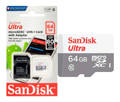 Memoria Micro Sd 64gb Sandisk Ultra (1213024)