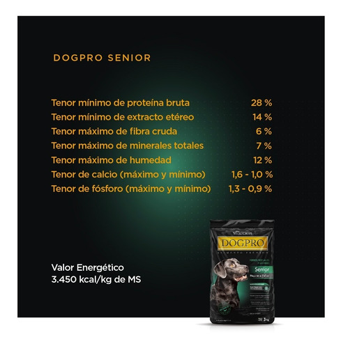 Imagen 3 de 5 de Alimento Balanceado Premium Dogpro Senior 7,5 Kg