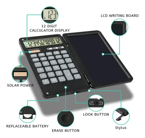 Newugly Calculadora Con Tableta, Calculadoras Bsicas De Ofic