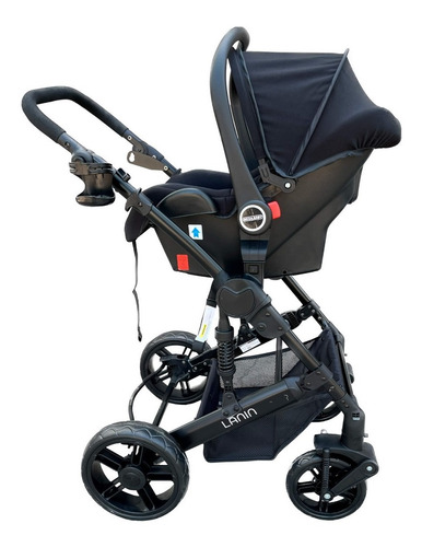 Imagen 6 de 10 de Coche Mega Baby Bebe Convertible Tres En Uno Con Huevito + Asiento Moisés Cuna Plegable Liviano