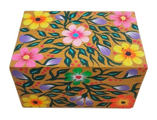 Imagen 4 de 4 de Caja De Madera De Copal Pintada A Mano Alusiva A Alebrijes