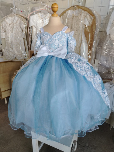 Niña Vestido Princesa Presentación, Corona