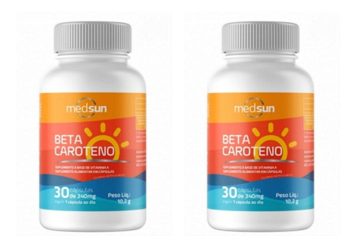 Kit X2 Beta Caroteno 340mg (1 Cáps Al Dia) Envío Gratis!!! 