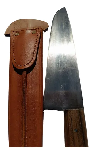 Cuchillo Artesanal - Cuchilla De 28cm De Acero Y Vaina Cuero