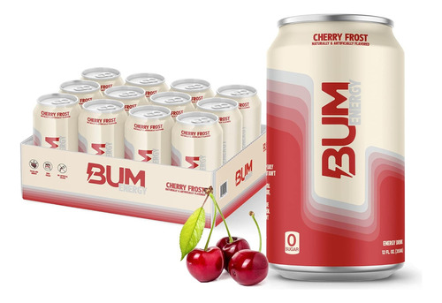 Raw Bebida Energética Cbum Pre-workout 12 Onz 12 Pack Cherry Frost