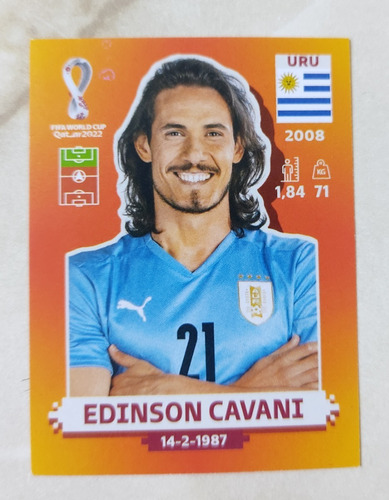 Figurita Edinson Cavani Uruguay Qatar 2022