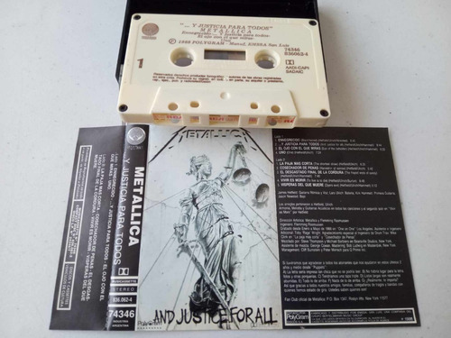 Metallica - ...and Justice For All - Cassette Argentina Exc (Usado)