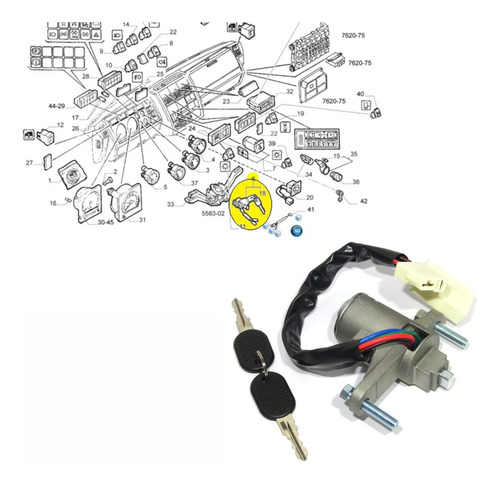 Comutador Partida C/chave Eurotech 370/420/440 1997/2005