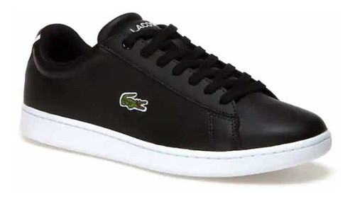 Zapatillas Lacoste Carnaby Cuero Negras Y Blancas