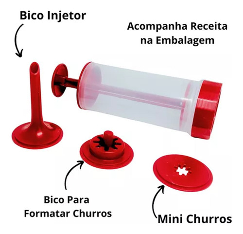 Kit 2 Máquina Manual De Fazer Churros Fácil Caseiro Simples