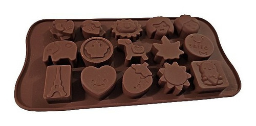 Molde Silicona Flexible Figuras Surtidas Chocolatería