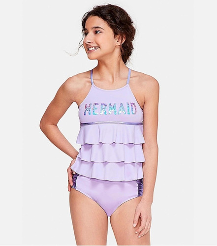 Ropa De Baño Modelo Mermaid Con Lentejuelas Talla 20