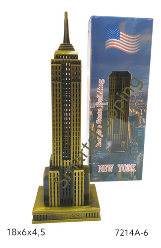 Empire State Building Adorno Metalico 18cm
