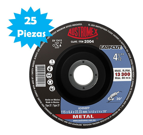 Disco Para Desbaste 4 1/2 Easy Cut (dis-2004)