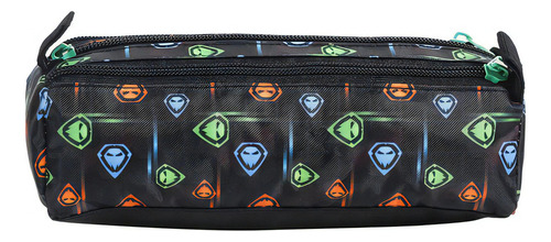 Estojo Escolar Soft 3 Divisões Easy Ghost Force - Dermiwil Cor Preto
