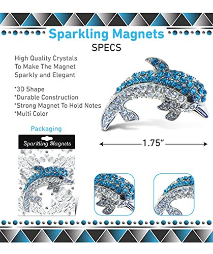 Imán Para Nevera Cota Global Dolphin Sparkling, Azul Y S