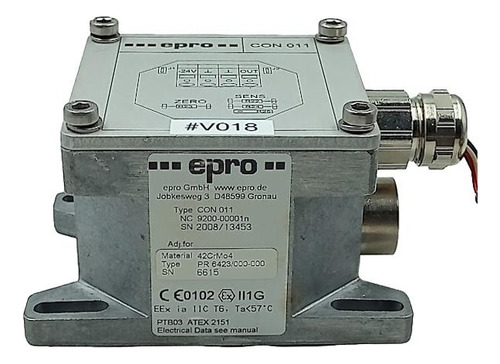 Sensor De Deslocamento Axial Epro Con 011 Pr 6423/000-000