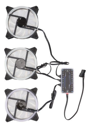 Ventilador De Cpu 11 Aspas Rgb Colorido Diseño De Marco