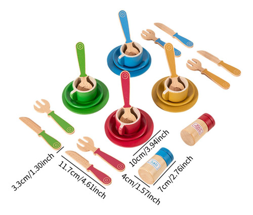 Platos Y Vajilla De Madera Para Niños, Accesorios De Cocina
