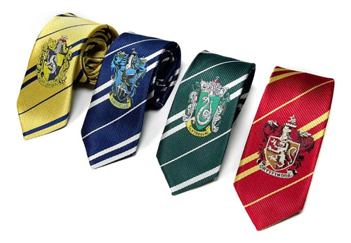Corbatas Potter Gryffindor, Hufflepuff, Ravenclaw, Slytherin