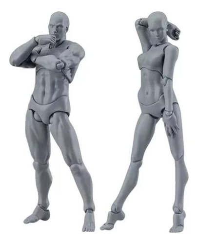 2 Figuras Tipo Figma Archetype Dibujo Maniquí Mujer Y Hombre