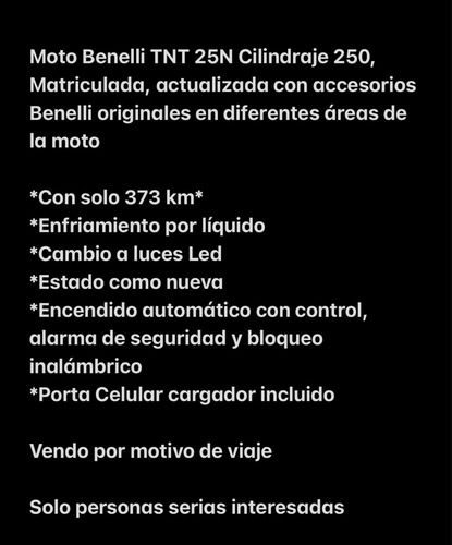 Imagen 13 de 14 de Benelli Tnt 25n 250cc