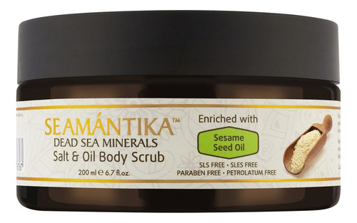 Seamántika Salt & Oil Body Scrub Sesame Seed Oil 200ml Fragancia Neutra