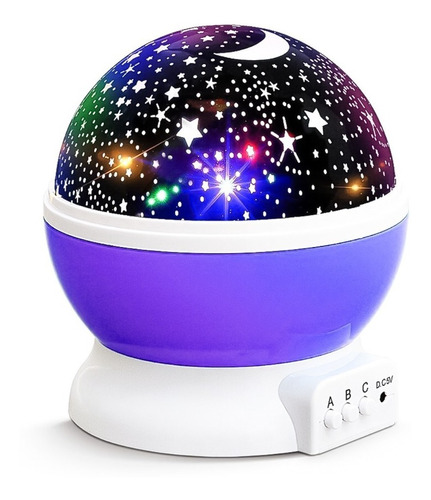 Lampara Espanta Cuco Recargable Luz Estrella Color Morado