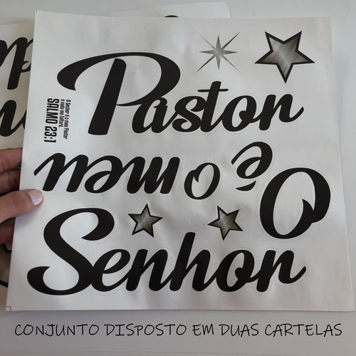 10 Adesivos Salmo 23 O Senhor É Meu Pastor E Nada Me Faltará
