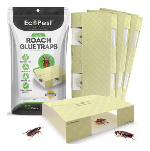 Trampa Cucarachas  Paquete De 12 | Trampas Adhesivas...