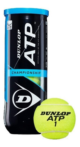 Imagen 1 de 3 de Pelotas Tenis Dunlop Atp Championship X3
