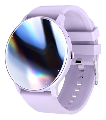 Reloj inteligente Qualcomm Lige Smartwatch impermeable color lavanda correa de silicona