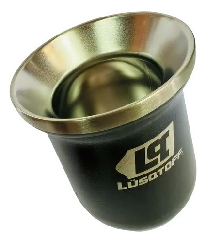 Mate Acero Inoxidable Térmico 300 Ml Vaso Lusqtoff Negro Sta