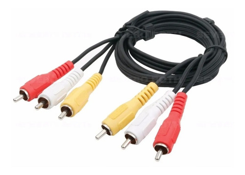 Cabo Rca Audio E Video 3 Vias - 1,8 Metros